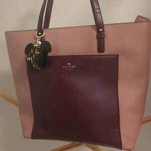 KATE SPADE NY Tote Bag  Mauve Block Sadie Leather AUTHENTIC Pre-Loved